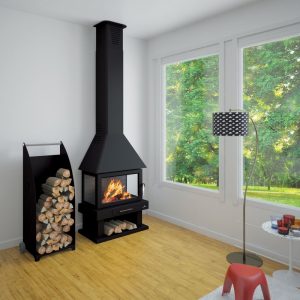 Cheminée à bois 3 faces - BRONPI Huesca 10 kW