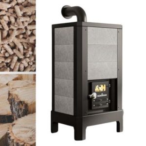 Cuisinière à bois raccordable - LA NORDICA Rosetta Sinistra 5.0 Pierre 7.9 kW