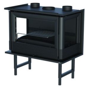 Insert à bois 2 faces ventilé canalisable - BRONPI Paris 90 EI 13 kW