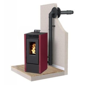 PACK : Poêle à granules étanche + Kit ventouse - INTERSTOVES Marina 14 kW