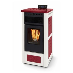 Poêle à granules en céramique - ORIGINE PHEBO Febe Bicolore 9.1 kW